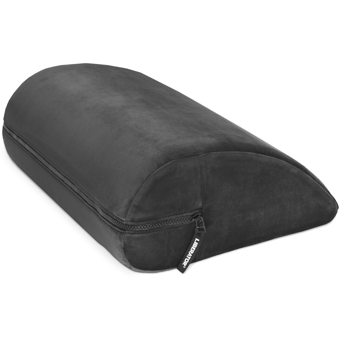 A black Jaz Motion, Bedroom Furniture position wedge by Liberator against a white background.