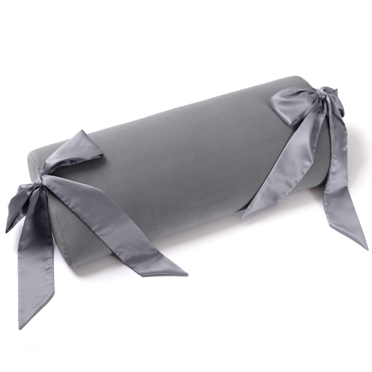 A grey Ravish Bondage Pillow, Bedroom Furniture by Liberator against a white background.