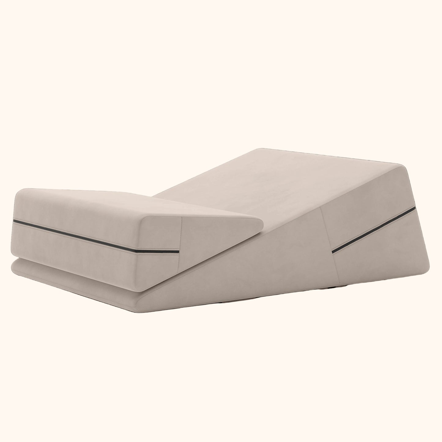 A cream colored Wedge Ramp Combo, Bedroom Furniture by Liberator against a white background.